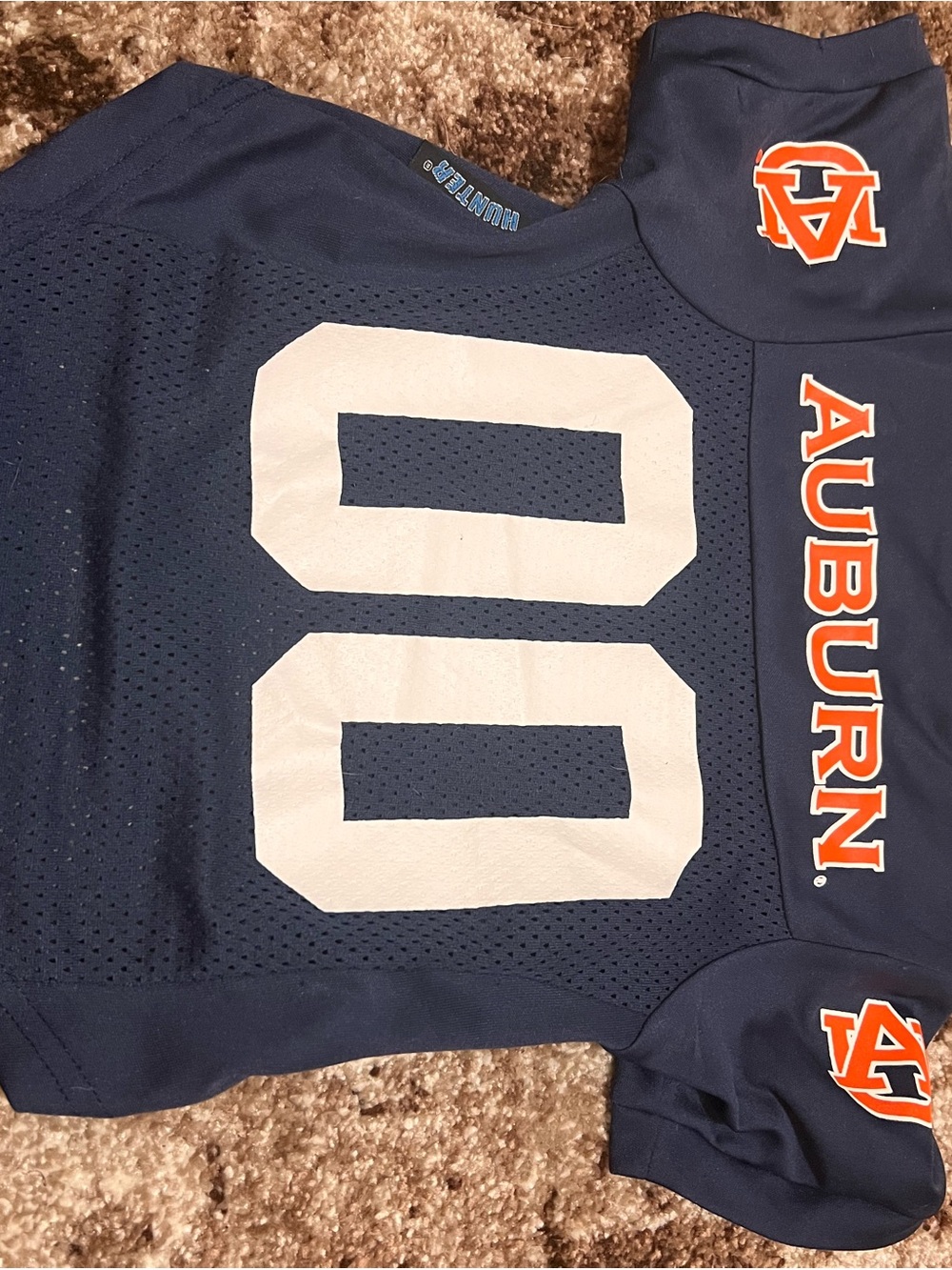 Youth Navy Football Jersey with Number 00